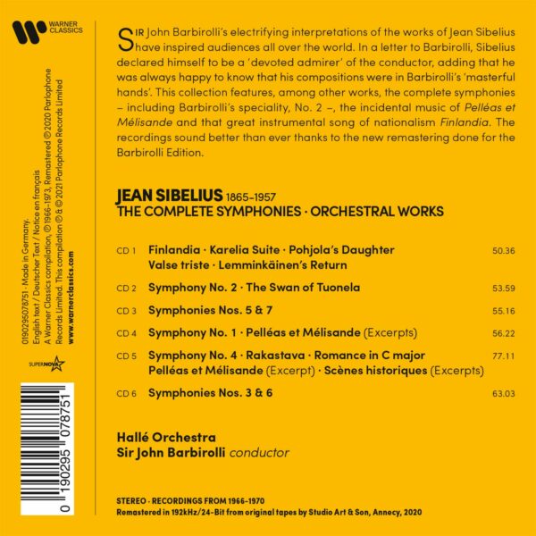 Sibelius: The Complete Symphonies - John Barbirolli