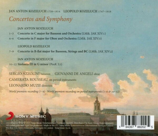 Jan Antonin & Leopold Kozeluch: Concertos And Symphony - Sergio Azzolini