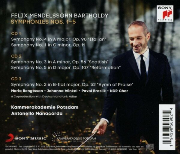 Mendelssohn: Symphonies Nos. 1-5 - Kammerakademie Potsdam