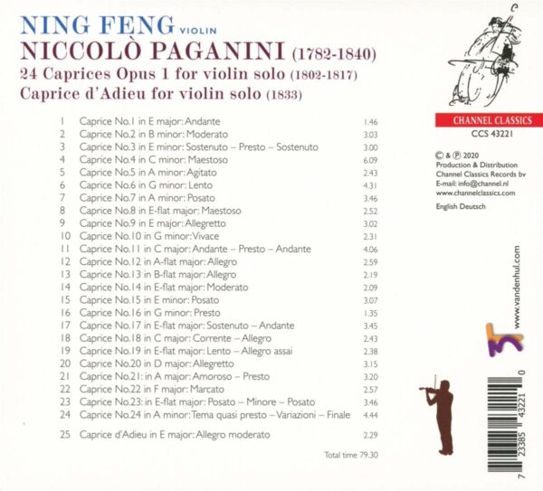 Niccolo Paganini: 24 Caprices Op.1 - Ning Feng