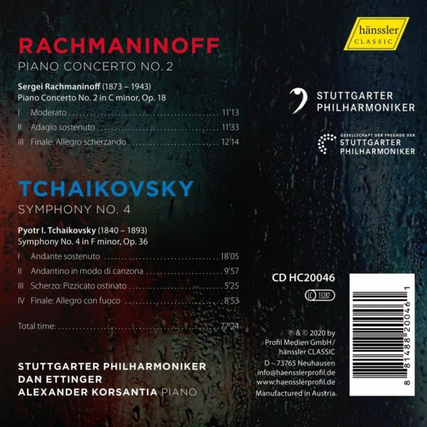 Tchaikovsky / Rachmaninoff: Symphony No.4 / Piano Concerto No.2 - Alexander Korsantia