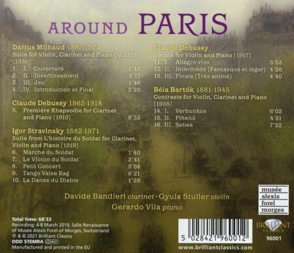 Around Paris: Milhaud, Debussy, Stravinsky, Bartok - Davide Bandieri