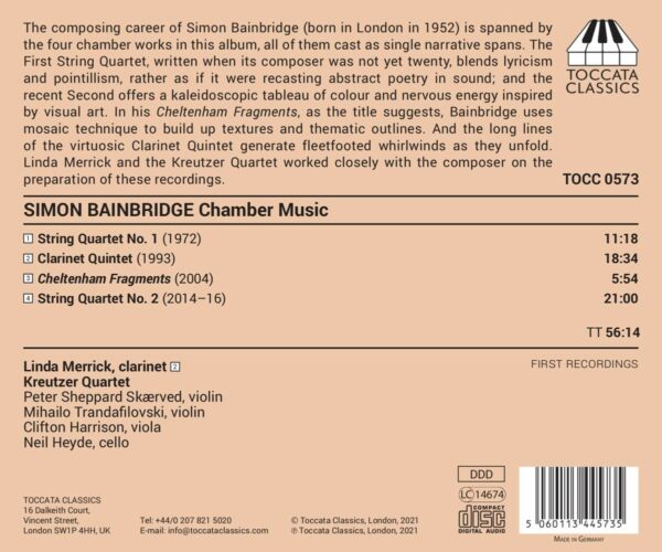 Simon Bainbridge: Chamber Music - Linda Merrick