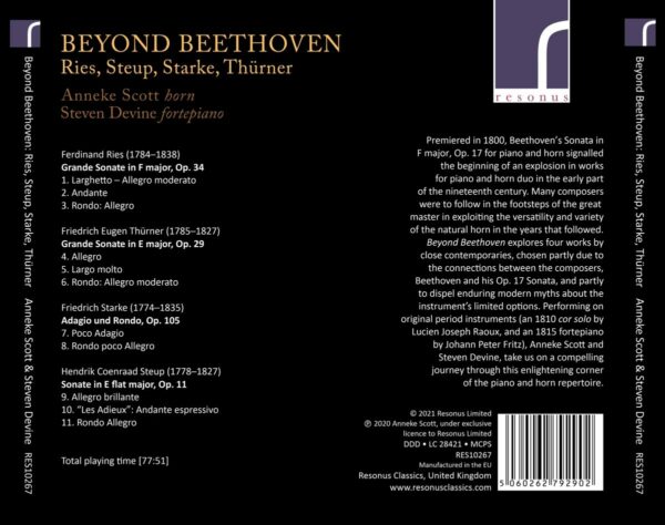 Beyond Beethoven: Ries, Steup, Starke & Thürner - Anneke Scott