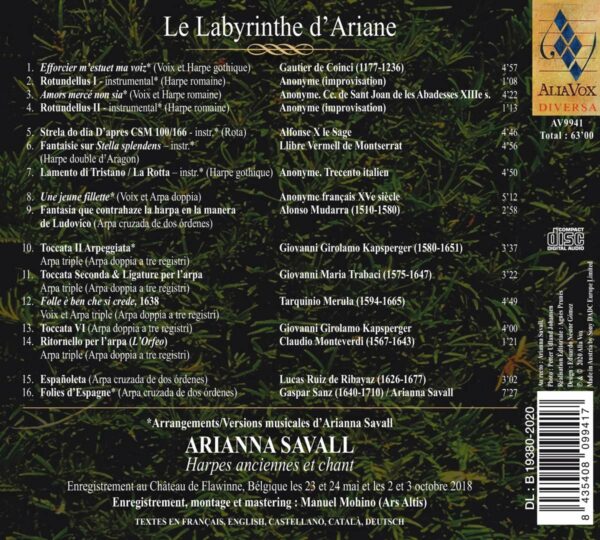 Le Labyrinthe D'Ariane - Arianna Savall