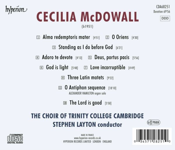 Cecilia McDowall: Sacred Choral Music - Stephen Layton