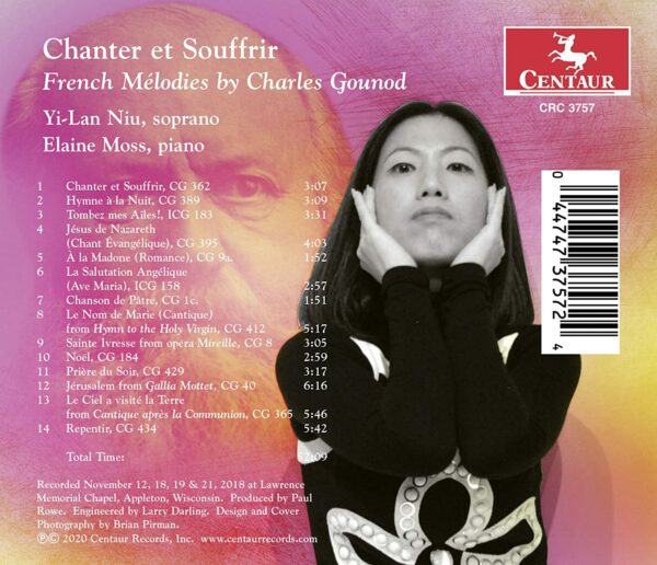 Gounod: Mélodies, Chanter Et Souffrir - Yi-Lan Niu
