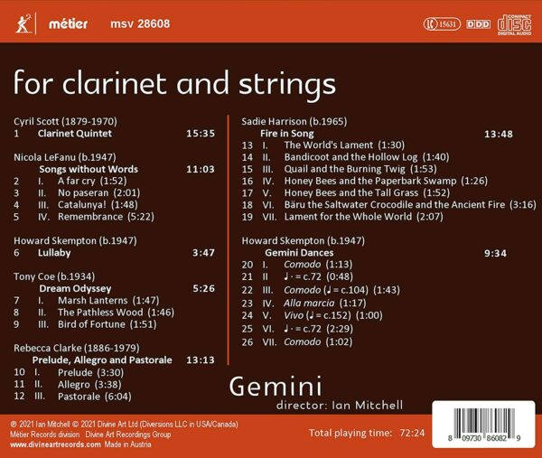 For Clarinet And Strings - Tony Coe