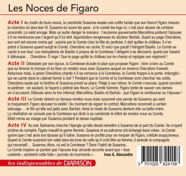 Mozart: Nozze Di Figaro (Les indispensables de Diapason) - Carlo Maria Giulini