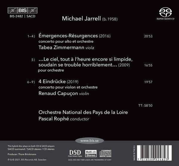Michael Jarrell: Orchestral Works - Tabea Zimmermann