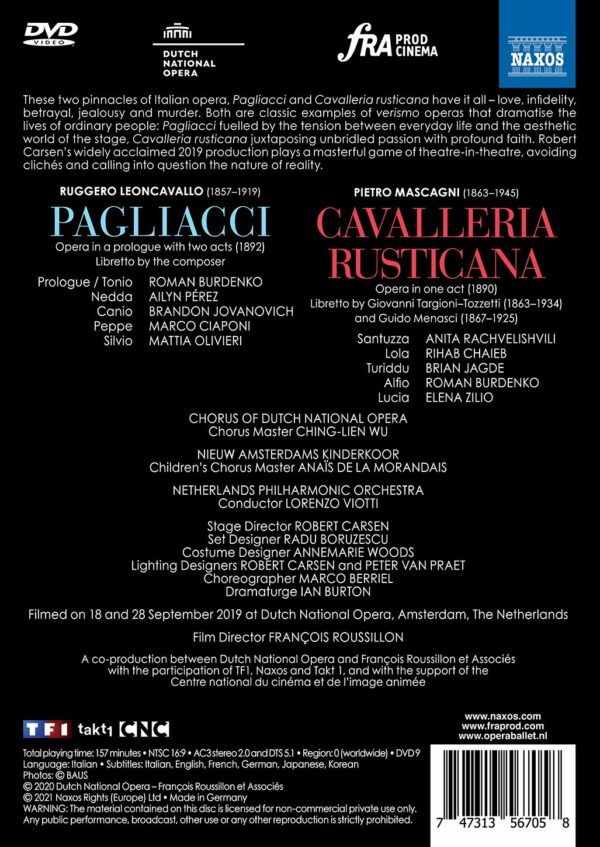 Pietro Mascagni: Cavalleria Rusticana / Ruggero Leoncavallo: Pagliacci - Lorenzo Viotti