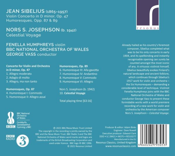 Sibelius: Violin Concerto & Humoresques - Fenella Humphreys
