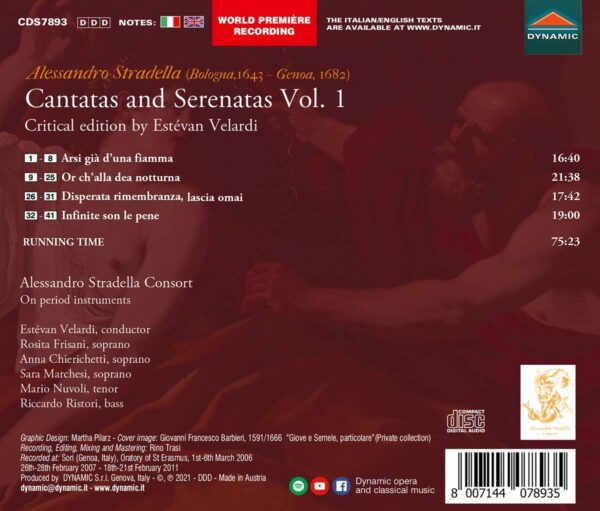 Alessandro Stradella: Cantatas And Serenatas Vol. 1 - Alessandro Stradella Consort