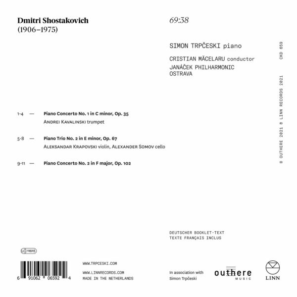 Shostakovich: Piano Concertos & Piano Trio No. 2 - Simon Trpčeski