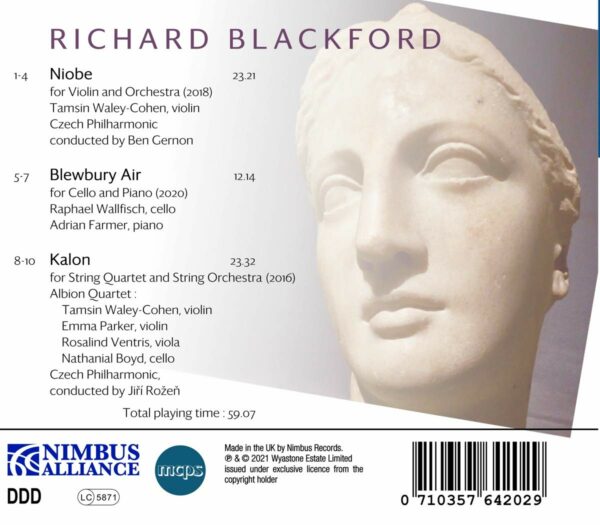 Richard Blackford: Niobe, Kalon, Blewbury Air - Tamsin Waley-Cohen