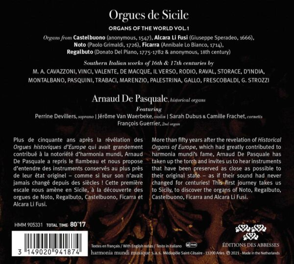 Orgues De Sicile (Organs Of The World Vol.1) - Arnaud De Pasquale