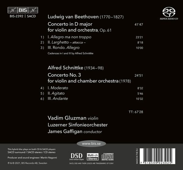 Beethoven / Schnittke: Violin Concertos - Vadim Gluzman