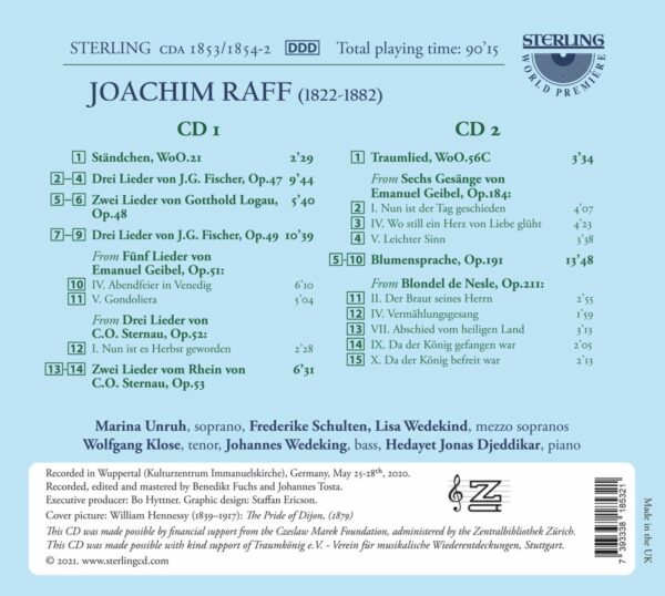 Joseph Joachim Raff: Lieder