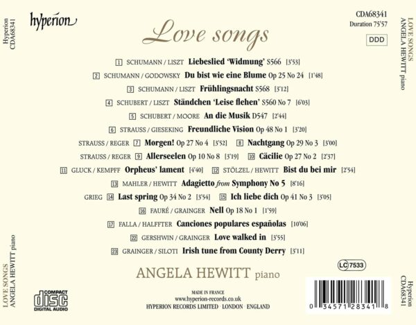 Love Songs - Angela Hewitt