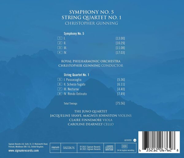 Gunning: Symphony No. 5, String Quartet No. 1 - Royal Philharmonic Orchestra