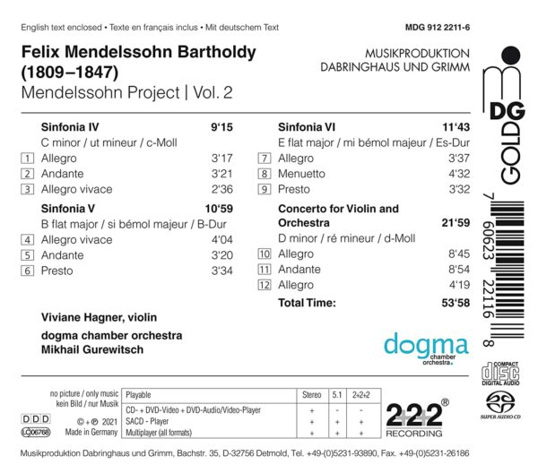 Mendelssohn Project Vol.2 - Viviane Hagner