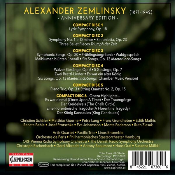 Alexander Von Zemlinsky: Anniversary Edition - Christine Schäfer