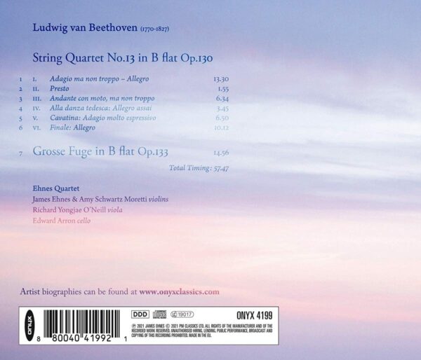 Beethoven: String Quartet No. 13, Grose Fuge - Ehnes Quartet