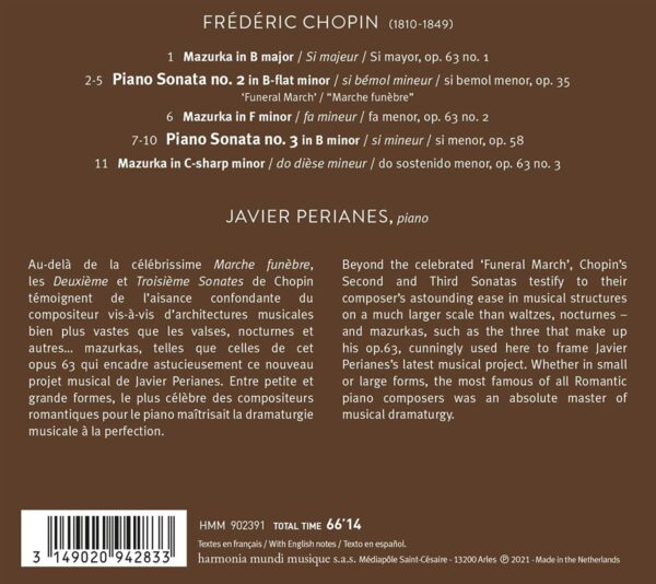 Chopin: Piano Sonatas Nos. 2 & 3, Mazurkas Op.63 - Javier Perianes