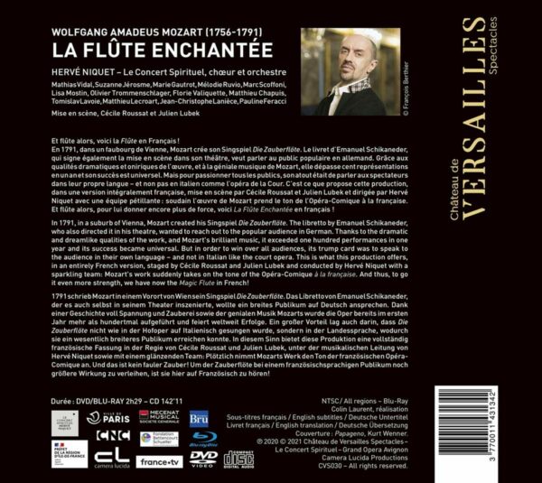 Mozart: La Flute Enchantèe (Chanté en Français) - Hervé Niquet