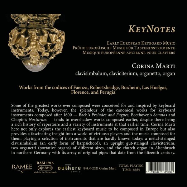 KeyNotes: Early European Keyboard Music - Corina Marti