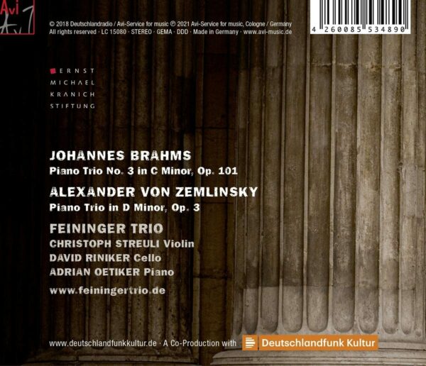 Brahms & Zemlinsky: Piano Trios - Feininger Trio
