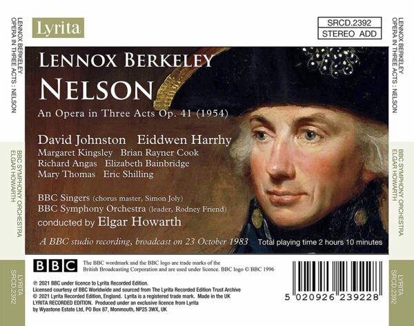 Lennox Berkeley: Nelson - Elgar Howarth