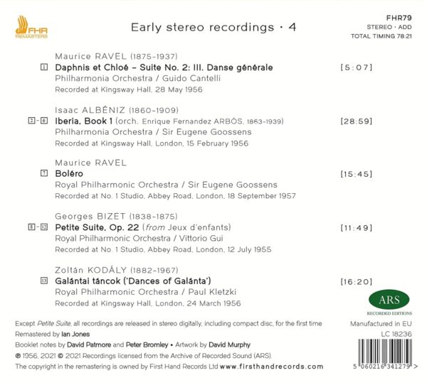 Early Stereo Recordings, Vol. 4 - Philharmonia Orchestra
