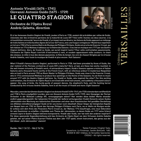 Antonio Vivaldi / Giovanni Guido: Le Quattro Stagioni - Andres Gabetta