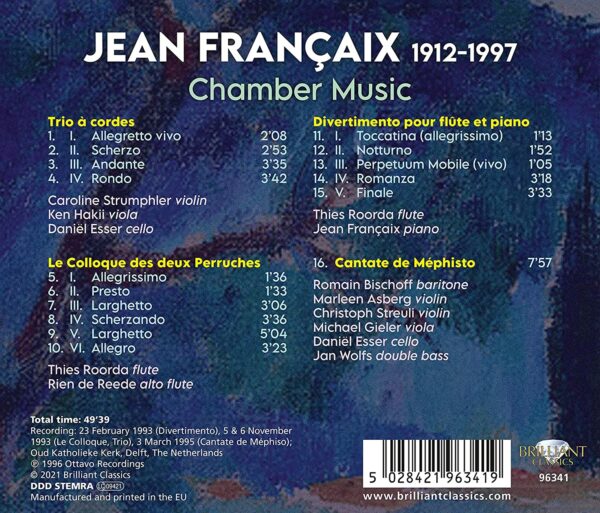 Jean Françaix: Chamber Music - Caroline Strumphler