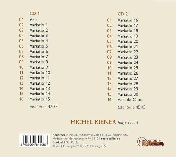 Bach: Goldberg Variations - Michel Kiener