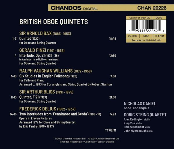 British Oboe Quintets - Nicholas Daniel
