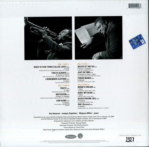 In Harmony (Vinyl) - Roy Hargrove & Mulgrew Miller
