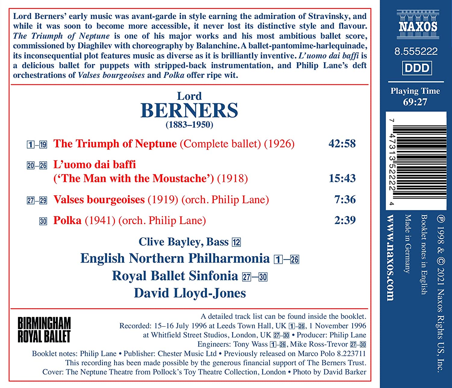 Lord Berners: The Triumph Of Neptune (Complete Ballet) - David Lloyd-Jone