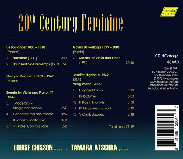 20th Century Feminine - Louise Chisson & Tamara Atschba