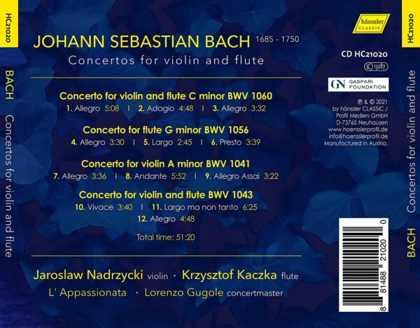 Bach: Concertos For Violin And Flute - Jaroslaw Nadrzycki & Krzysztof Kaczka