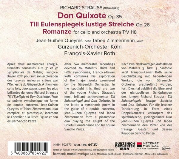 Strauss: Don Quixote, Till Eulenspiegels Lustige Streiche, Romanze - Jean-Guihen Queyras