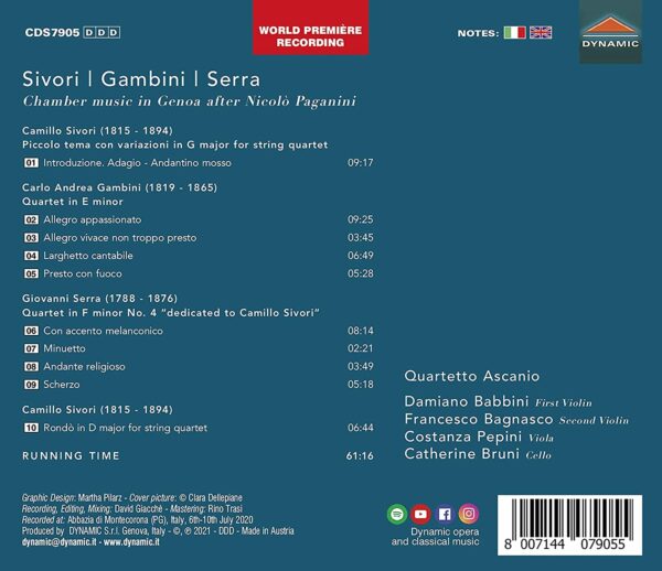Sivori / Gambini / Serra: Chamber Music In Genoa After Niccolo Paganini - Quartetto Ascanio