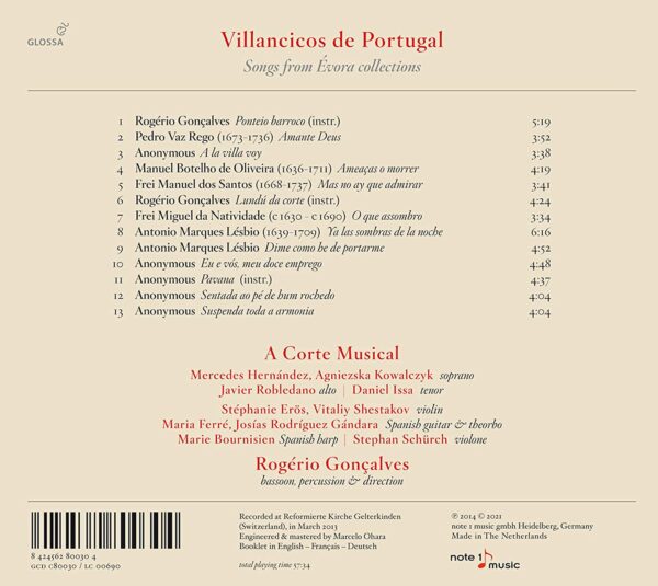 Villancicos De Portugal, Songs from Evora Collections - A Corte Musical