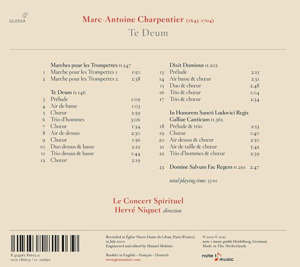 Marc-Antoine Charpentier: Te Deum - Le Concert Spirituel