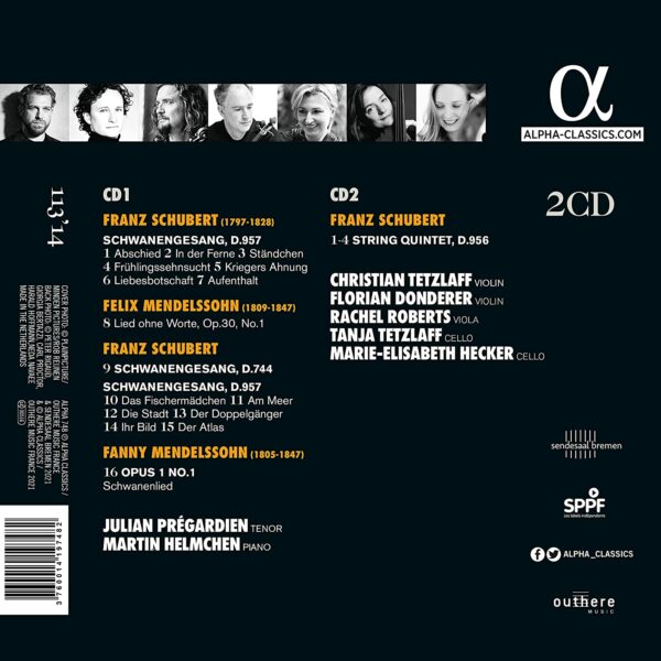 Schubert: Schwanengesang & String Quintet - Julian Pregardien
