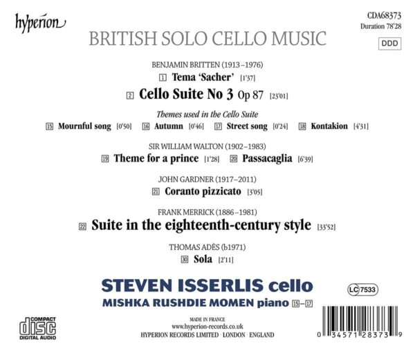 British Solo Cello Music - Steven Isserlis