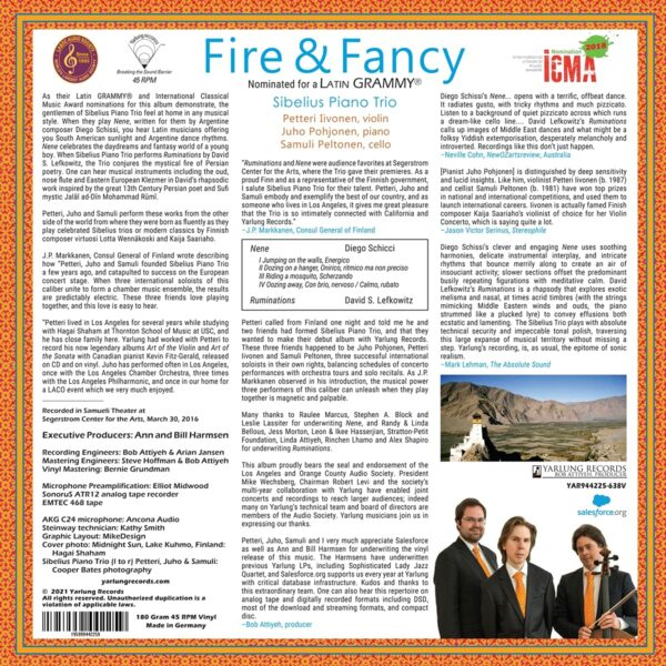 Fire & Fancy (Vinyl) - Sibelius Piano Trio