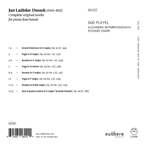 Jan Ladislav Dussek: Complete Original Works For Piano Four-Hands - Duo Pleyel