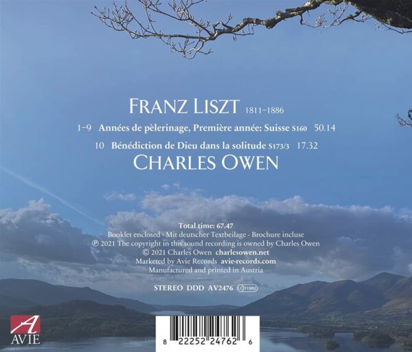 Liszt: Années De Pelerinage Suisse, Bénédiction de Dieu dans la solitude - Charles Owen
